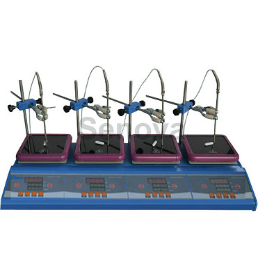 4-Place Multi-position Ceramic Magnetic Stirrer with Hot Plate MSA4-Series