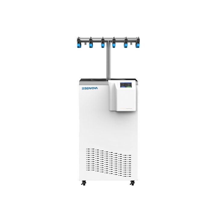-90℃ 12-port 12Kg T-Type Floor Standing Laboratory Freeze Dryer / Floor Standing Laboratory Lyophilizer NovaDryer-FD1200TS