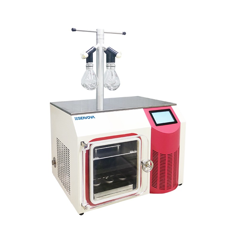 -88°C 3Kg 8-port Manifold Gland Type Programmable Floor Laboratory Freeze Dryer / Lyophilizer NovaDryer-BD104